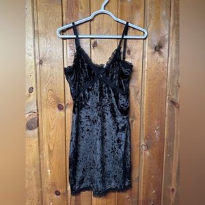 Divided by H&M Lace-trimmed Velour Slip Dress